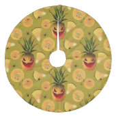 Ananas Fleece Weihnachtsbaumdecke (Vorderseite)