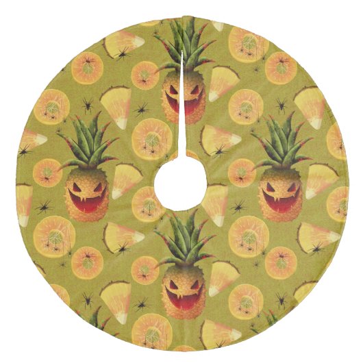 Ananas Fleece Weihnachtsbaumdecke (Vorderseite)