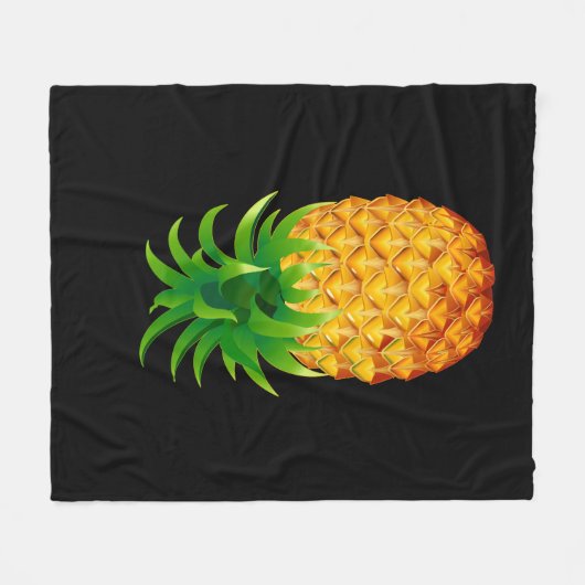 Ananas Fleecedecke (Vorderseite (Horizontal))