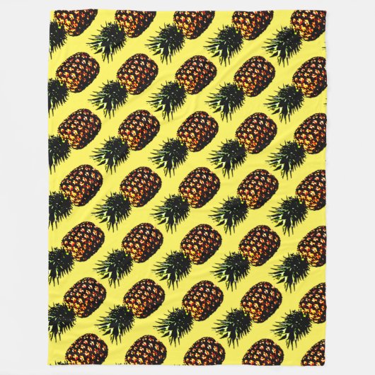 Ananas Fleecedecke (Vorderseite)