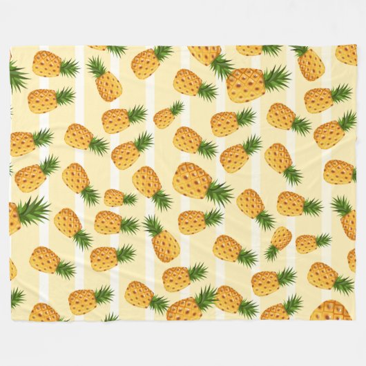 Ananas Fleecedecke (Vorderseite (Horizontal))