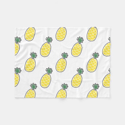 Ananas Fleecedecke (Vorderseite (Horizontal))