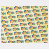 Ananas Fleecedecke (Vorderseite (Horizontal))