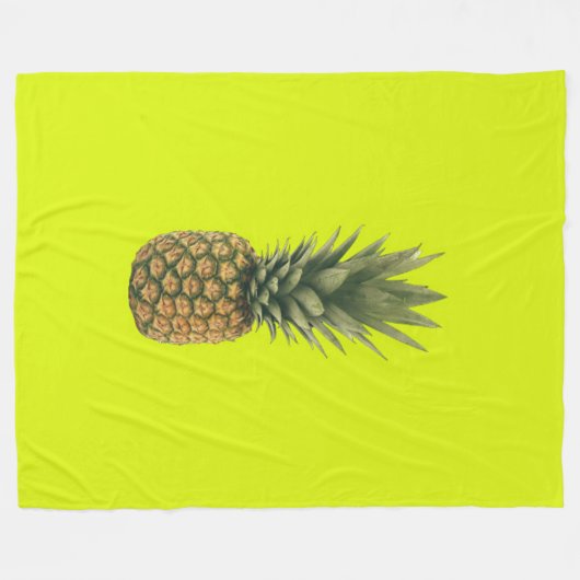 Ananas Fleecedecke (Vorderseite (Horizontal))