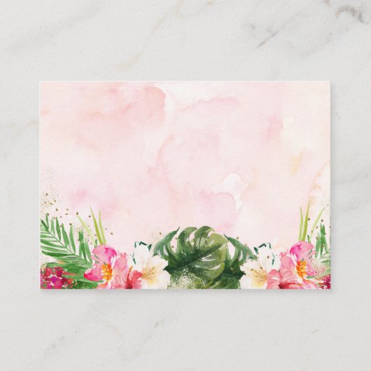 Ananas Floral wie groß ist Mama's Bauchspiel Begleitkarte (Rückseite)