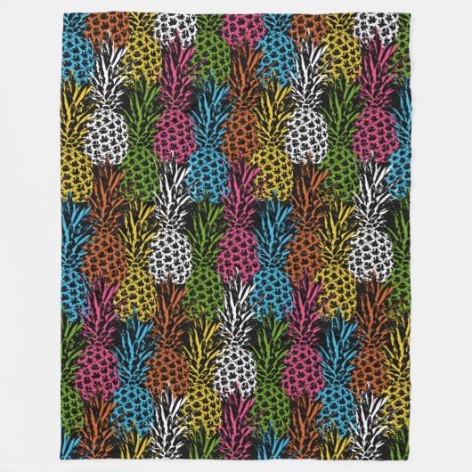 Ananas, frei und süß fleecedecke (Vorderseite)