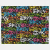 Ananas, frei und süß fleecedecke (Vorderseite (Horizontal))