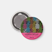 Ananas, frei und süß magnet (Vorderseite/Rückseite)