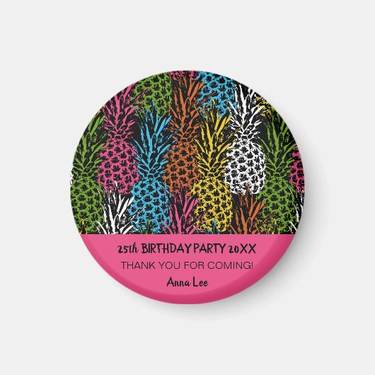 Ananas, frei und süß magnet (Vorne)