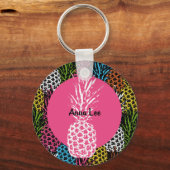 Ananas, frei und süß schlüsselanhänger (Vorderseite)