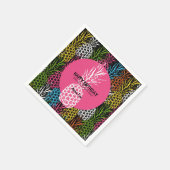 Ananas, frei und süß serviette (Ecke)