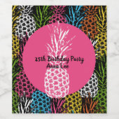 Ananas, frei und süß weinetikett (Einzelnes Label)