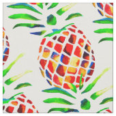 Ananas Frucht bunt Pop Art Stoff (Nahaufnahme)