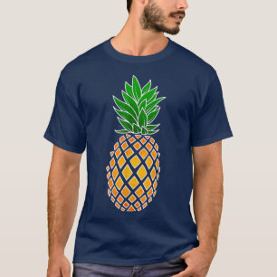 Ananas Frucht Diamantform Artwork T - Shirt