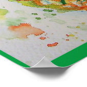 Ananas Frucht Food Tropical Art Poster (Ecke)