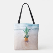 Ananas-Früchte am Strand am Morgen Tasche (Rückseite)