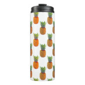 Ananas-Früchte auf Weiß Thermosbecher (Vorderseite)