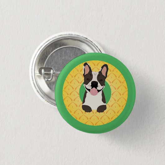 Ananas-Früchte Button (Vorne & Hinten)