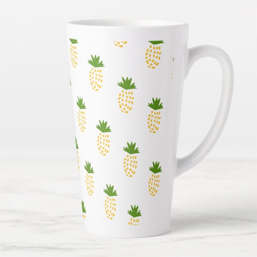 Ananas Früchte Muster  Milchtasse (Rechts)