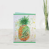 Ananas Fruchtfutter Tropische Farbstoffe Orange Li Karte (Rückseite)