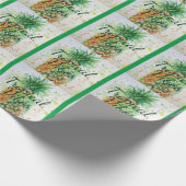 Ananas Fruchtfutter tropische Früchte Orange Limon Geschenkpapier (Ecke)