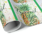 Ananas Fruchtfutter tropische Früchte Orange Limon Geschenkpapier (Rolleneckpunkt)