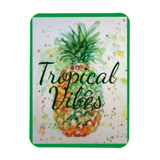 Ananas Fruchtfutter tropische Früchte Orange Limon Magnet (Vertikal)