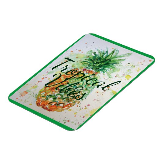 Ananas Fruchtfutter tropische Früchte Orange Limon Magnet (Linke Seite)