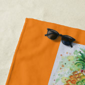 Ananas Fruchtfutter tropische Früchte Orange Limon Strandtuch (Beispiel)
