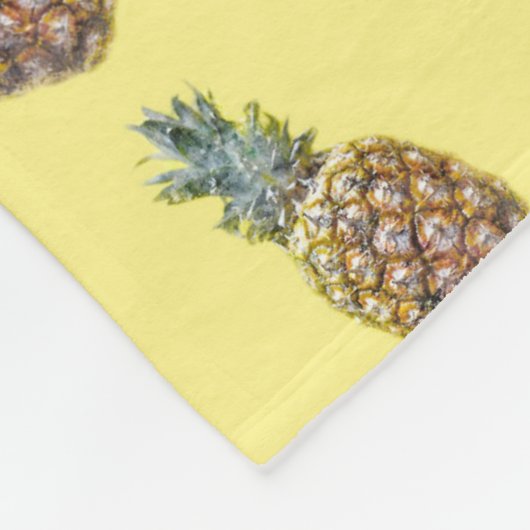 Ananas Fruchtmuster Fleecedecke (Ecke)