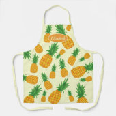 Ananas Fruchtmuster Illustration & Individuelle Na Schürze (Vorderseite)