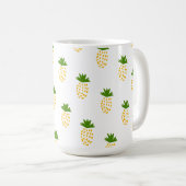Ananas Fruchtmuster Kaffeetasse (VorderseiteRechts)