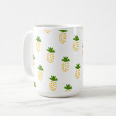 Ananas Fruchtmuster Kaffeetasse (Vorderseite Links)