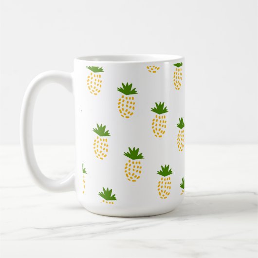 Ananas Fruchtmuster Kaffeetasse (Links)