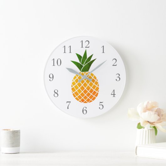 Ananas-Fruchtsäulenuhr Große Wanduhr (Zuhause)
