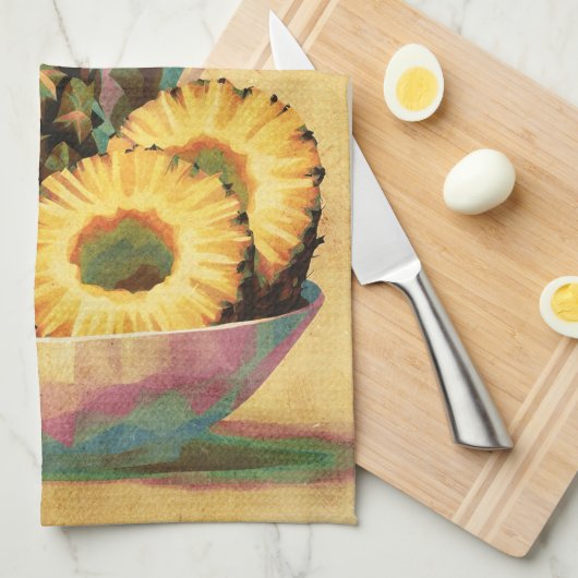 Ananas Fruchtschale Geschirrtuch (Viertel Falte)