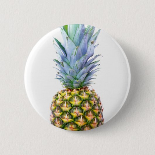 Ananas Fruit Beach Dessert Colorful Tropical Button (Vorderseite)