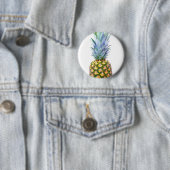 Ananas Fruit Beach Dessert Colorful Tropical Button (Beispiel)