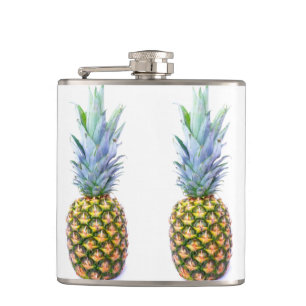 Ananas Fruit Beach Dessert Colorful Tropical Flachmann
