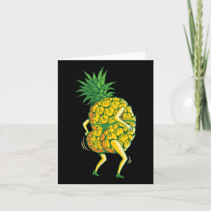 Ananas Funny Dancing Design Aloha Strände Hawai Karte