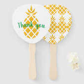 Ananas-Gastgeschenke - Handventilatoren Fächer (Vorne und Hinten)