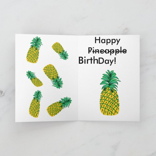 Ananas Geburtskarte Karte (Innenseite)
