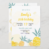 Ananas Geburtstagseinladung Vorlage Geburtstagsein (Vorne/Hinten)