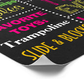 Ananas Geburtstagskalkarton-Plakat Poster (Ecke)