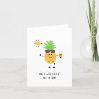 Ananas Geburtstagskarte - Niedliche, lustige Faltk Dankeskarte