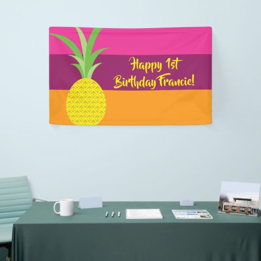 Ananas Geburtstagsparty Banner (Messeveranstaltung)