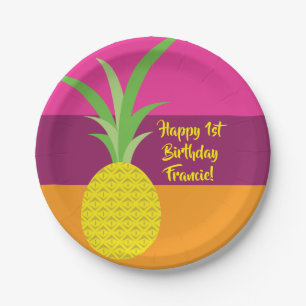 Ananas Geburtstagsparty Pappteller