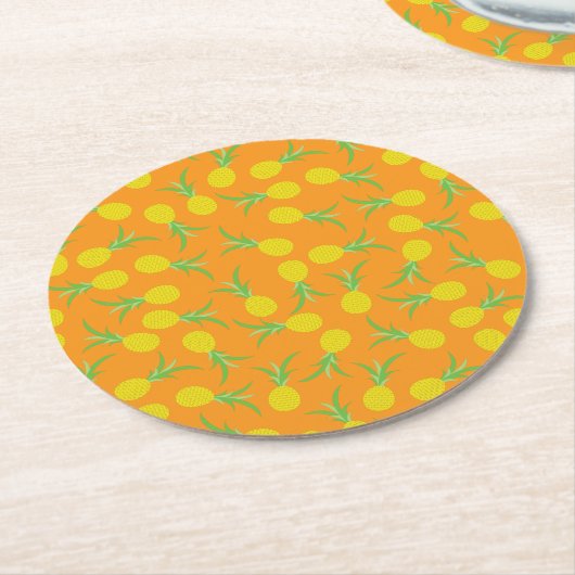 Ananas Geburtstagsparty Runder Pappuntersetzer (Angewinkelt)