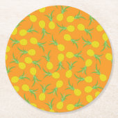 Ananas Geburtstagsparty Runder Pappuntersetzer (Vorderseite)