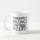 Ananas gehört auf Pizza Kaffeetasse (Links)